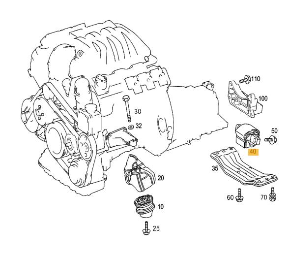 80004492 ΒΑΣΗ ΜΗΧΑΝΗΣ MERCEDES CLS 04-10 MERCEDES CLS (C219)